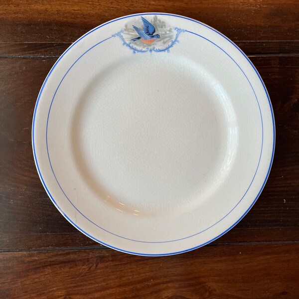 Vintage WS George Bluebird Luncheon Plate