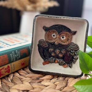 Vintage Ceramic Owl Dish/Wall Decor