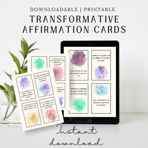 Empoderamiento encantado: 16 tarjetas de afirmación diarias para aumentar la confianza - Descarga digital