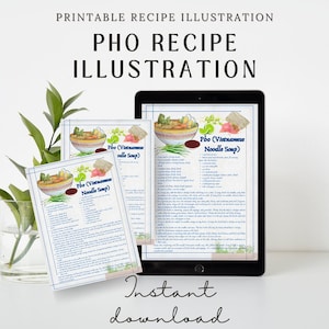 Authentic Pho Soup Recipe Card - Embrace the Essence of Vietnamese Cuisine!