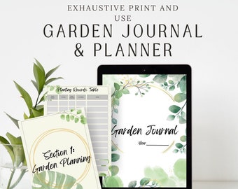 Comprehensive 60-Page Printable Garden Journal Planner-Gardening Log, Plant Care, and More