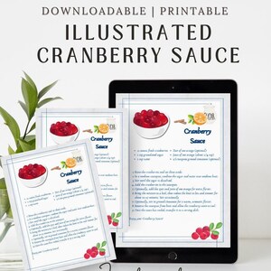 Add a Festive Touch to Your Kitchen with Our Illustrated Cranberry Sauce Recipe!