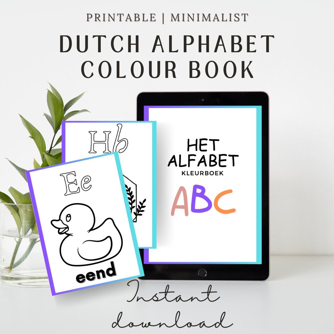 Printable Dutch Alphabet Colouring Sheets Summer Vacation Activities