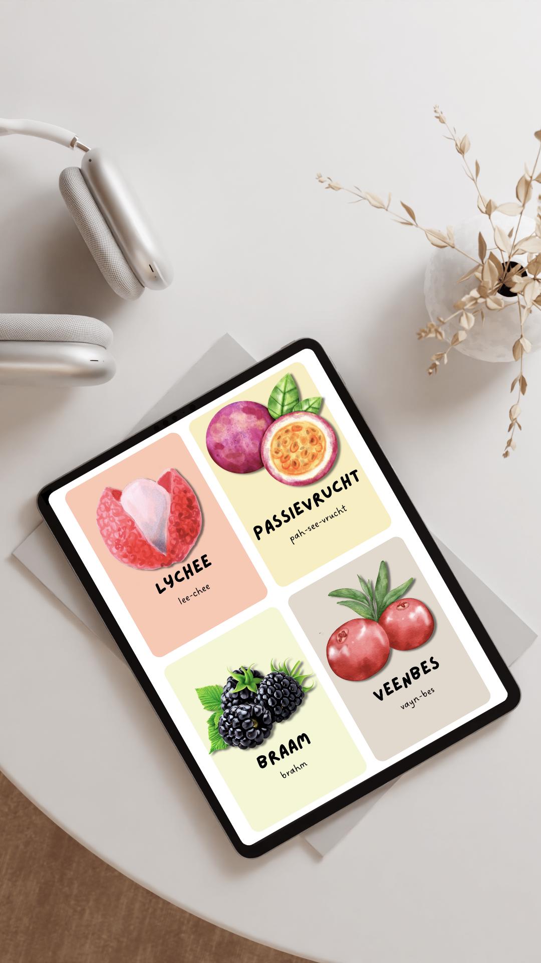 Dutch Fruit Flashcards With Pronunciation | Learn Dutch Fruit Names ...