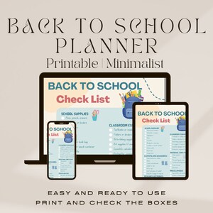 Printable Back to School Checklist | Instant Download | Stay Organized ...
