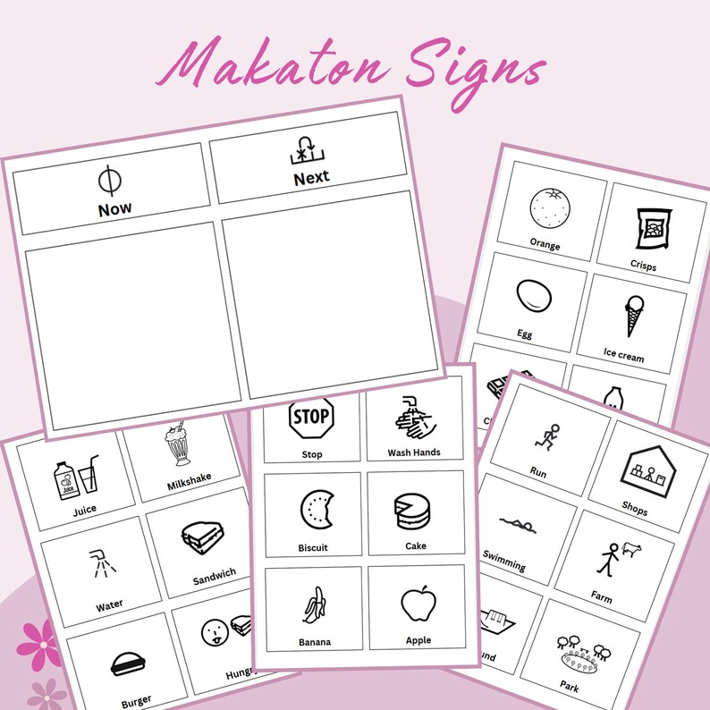Makaton Communication Cards Digital Download Now Next Cards 