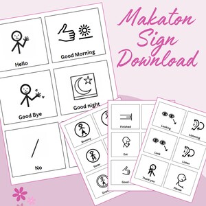 Makaton-communicatiekaarten | Digitale download | Nu volgende kaarten | Makaton-ondertekening