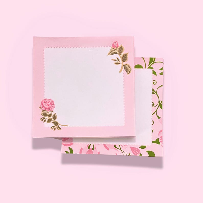 Vintage Rose Notepad Bundle | Pink Floral Memo Pad | Shabby Chic ...