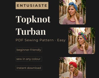 Turban pattern | easy beginner turban sewing tutorial | instant download + instructions