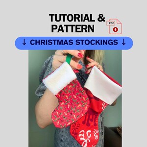 Naaipatroon kerstsok (pdf) – Gemakkelijke kerstsok voor de feestdagen, beginnersvriendelijk, direct te downloaden