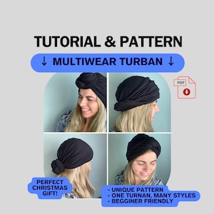 Turban pattern | easy beginner turban sewing tutorial | instant download + instructions