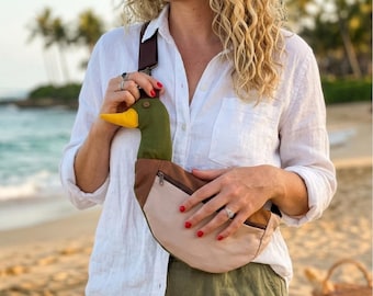 Bag Sewing Pattern, Duck Fanny Pack DIY – Crossbody Bag Tutorial (PDF Pattern + Instructions + Video)