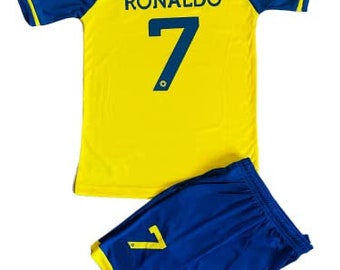 1 Stop Soccer Ronaldo CR7 Jersey Kids Uniform AL NASSR Fc Saudi Arabia