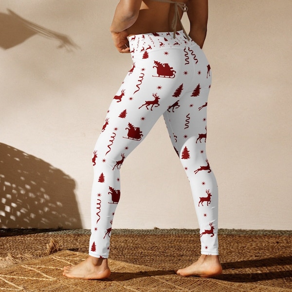 Leggings de Noël, leggings de yoga à motifs de renne de Noël, vêtements d'automne et d'hiver super doux et confortables