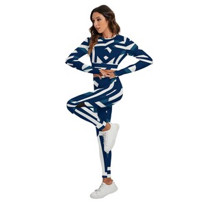 All-Over Print Women's Sport Set With Backless Top And Leggings main image 1