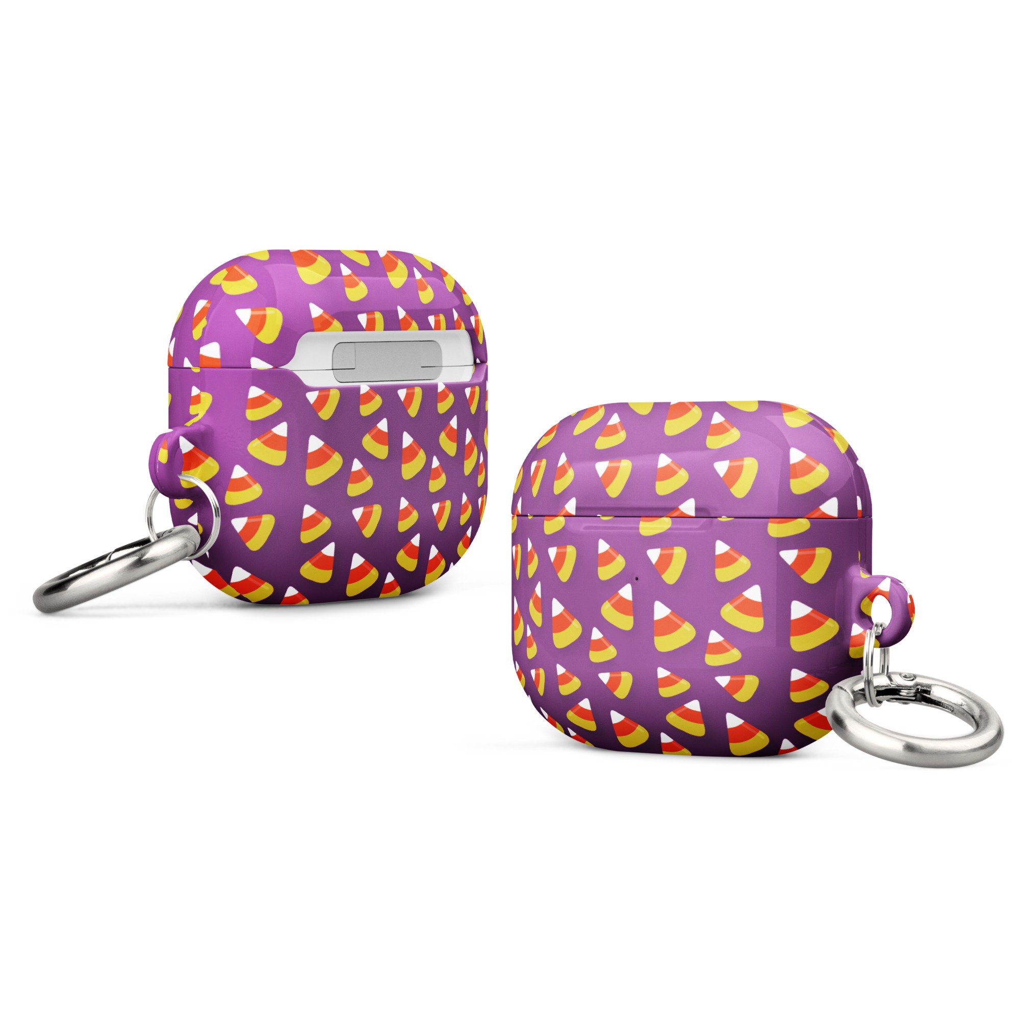 Cute Halloween Airpods Pro Case With Keychain Purple Candy 