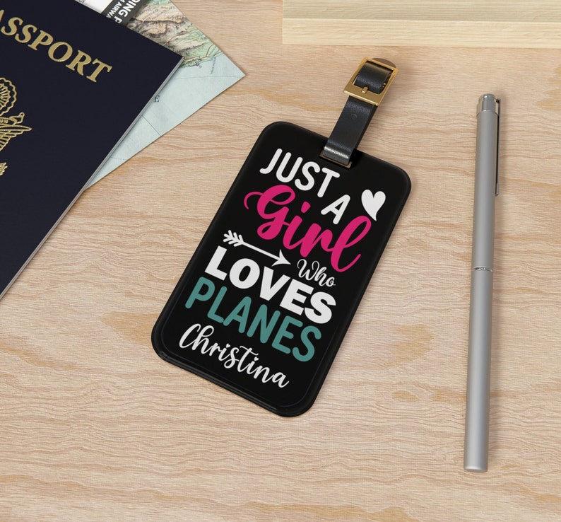 Custom Luggage Tag and Passport Cover for Women, Passport Holder, RFID