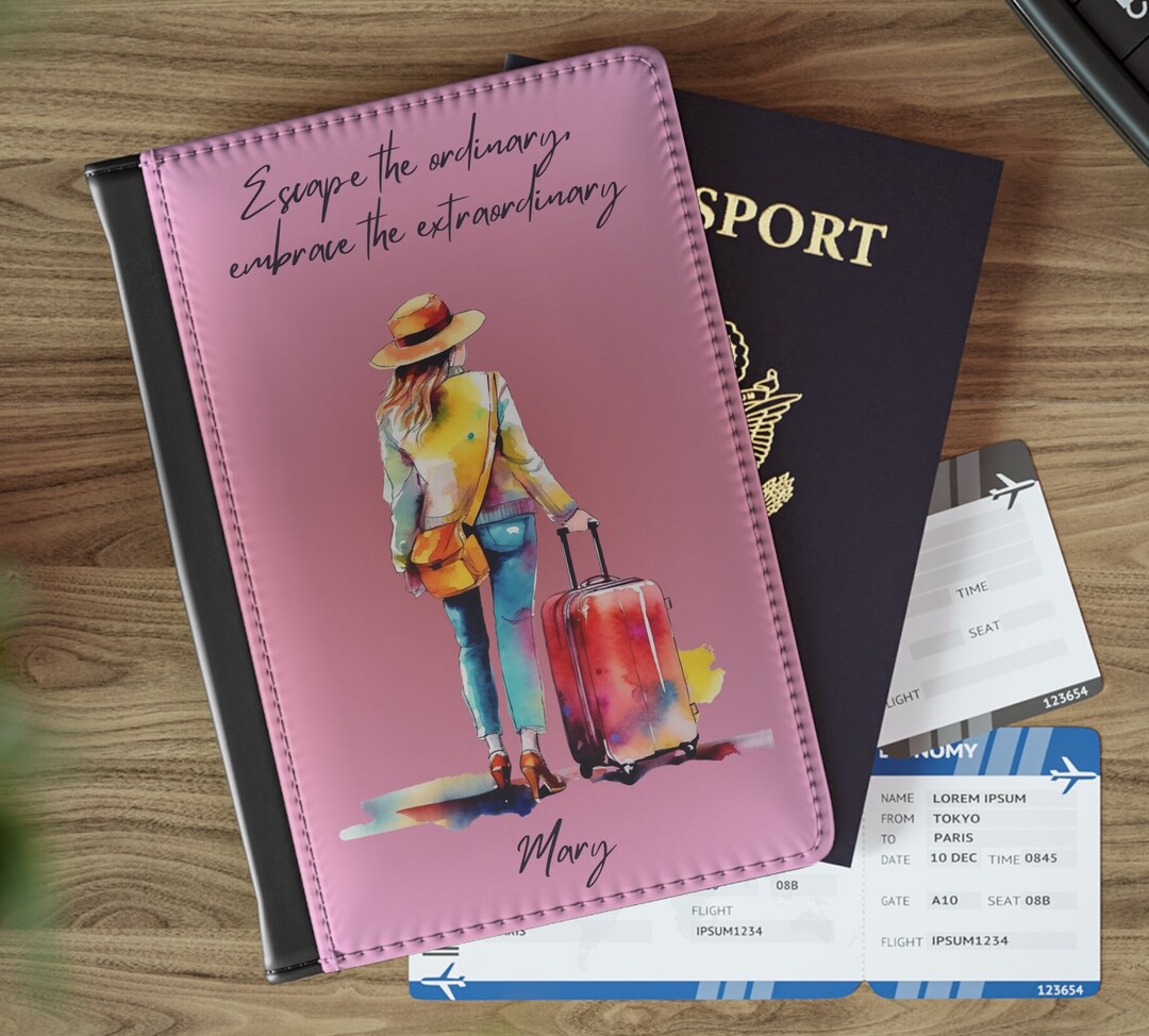Passport Cover Personalized, Custom Passport Holder for Women, RFID