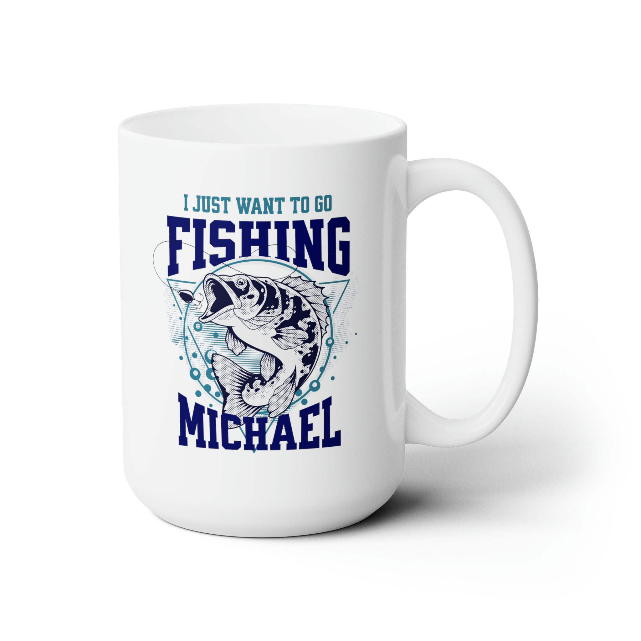 Fisherman Gift, Bass Fishing Ceramic Coffee Mug