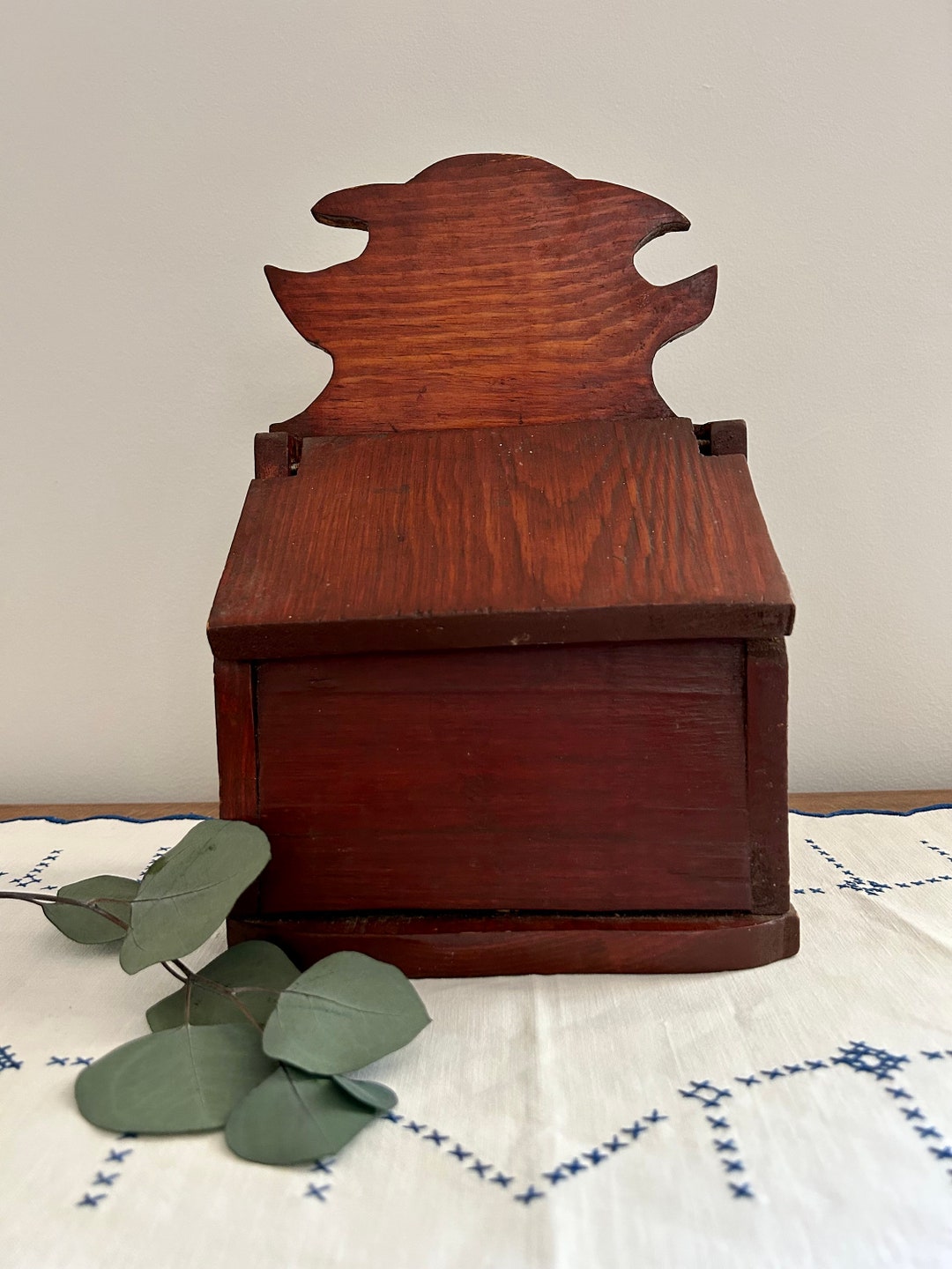 Vintage Wooden Candle Box Primitive Wood Box Wooden Wall Etsy