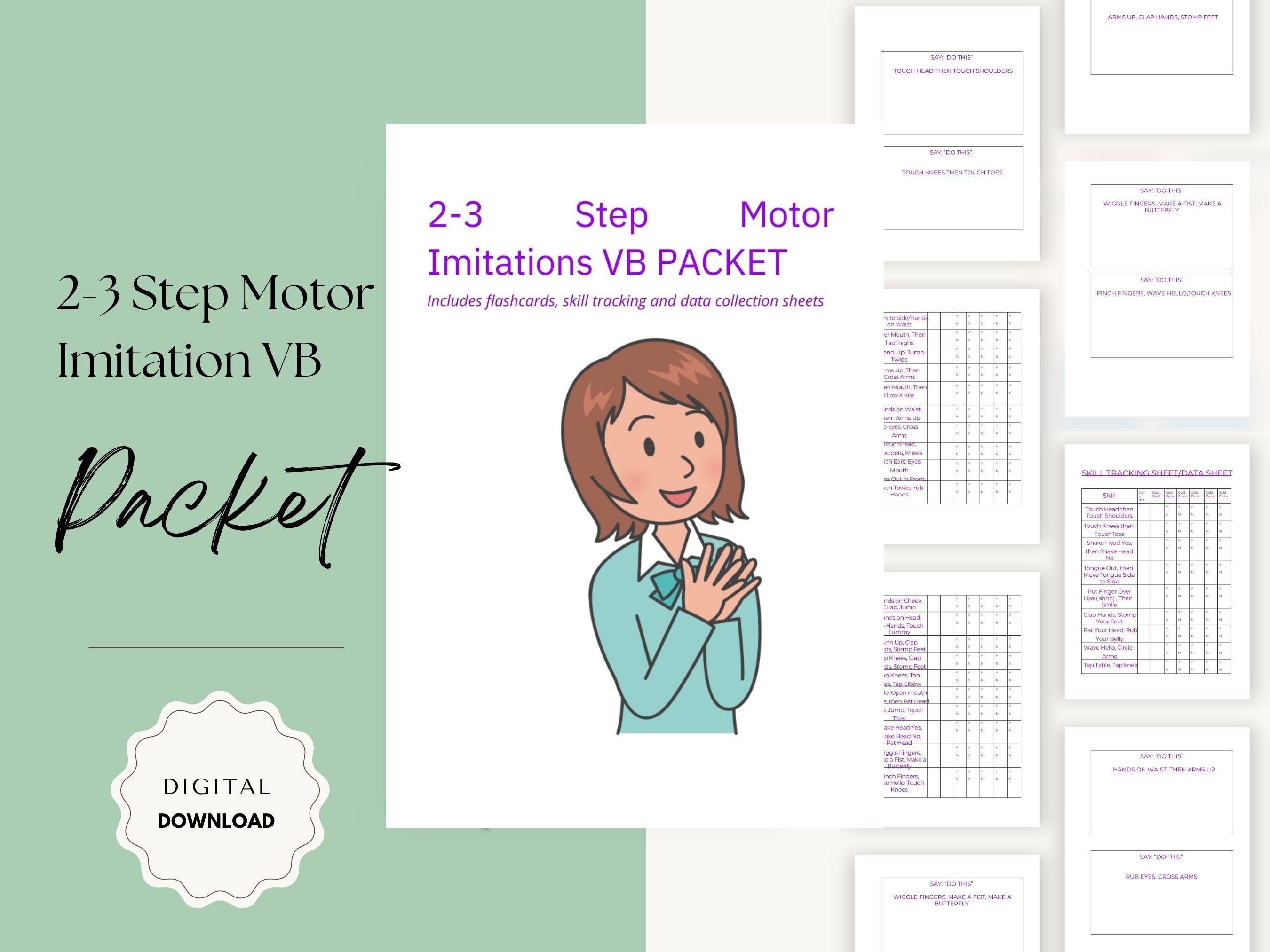23 Step Motor Imitation VB Template Packet, Autism Skills Development