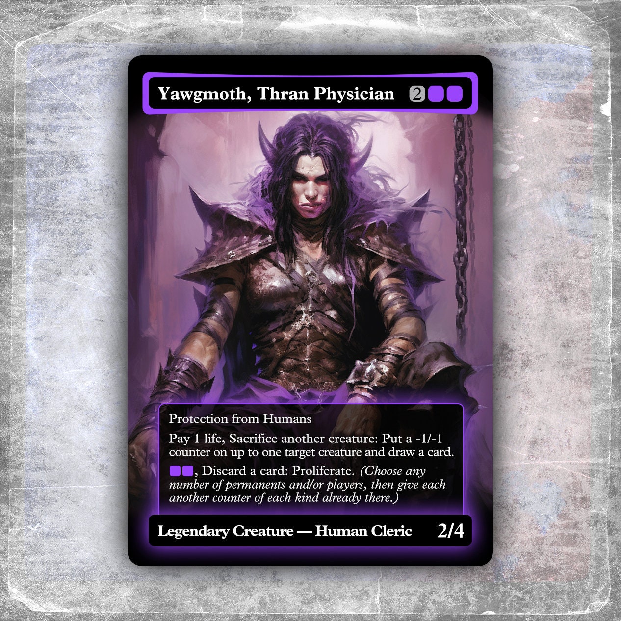 Yawgmoth, Thran Physician 1 alternative Custom Art / No Foil hyperion Edh MTG Proxy Etsy