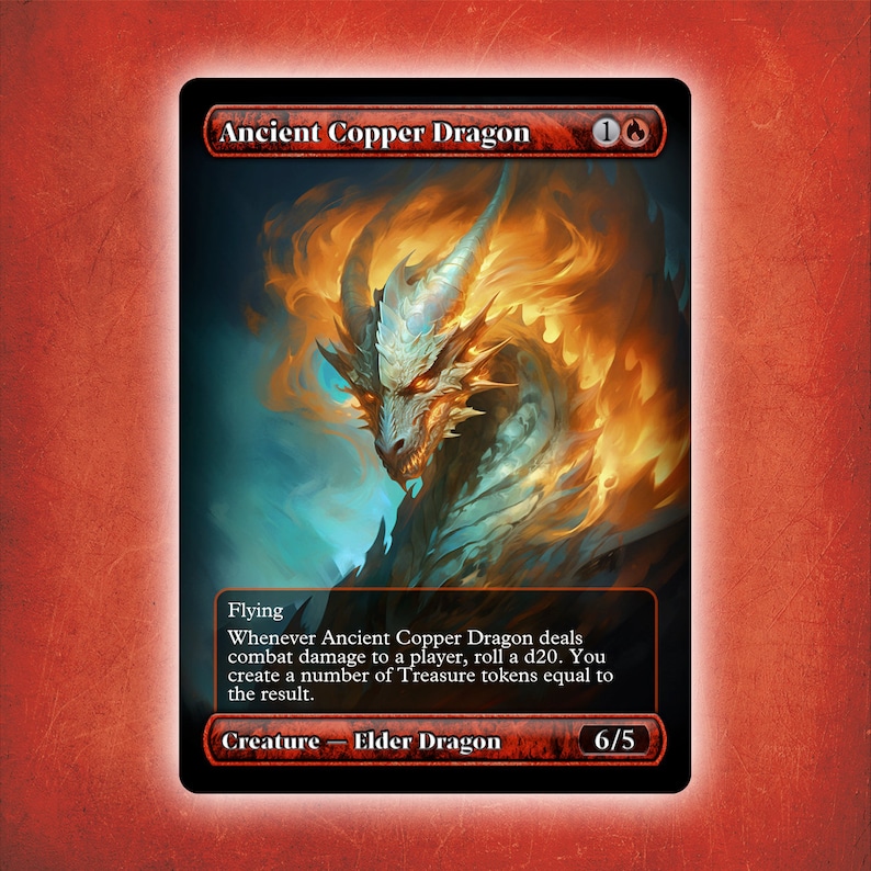 Ancient Copper Dragon Full Art 1 alternative Custom Art / Etsy