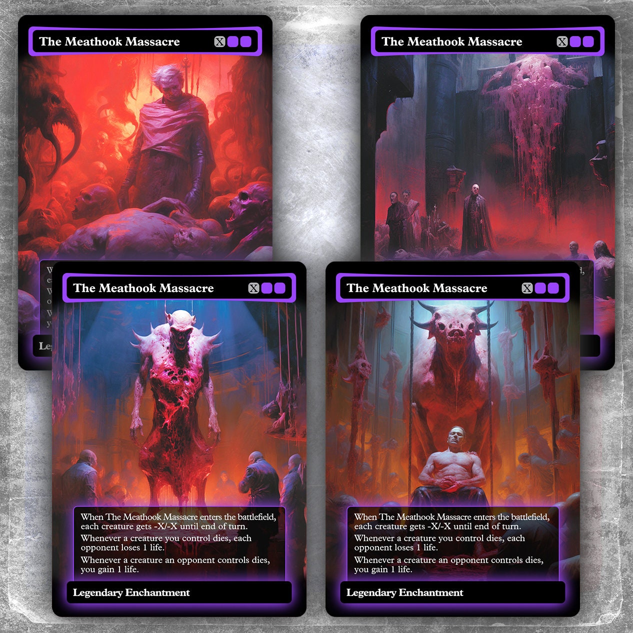 The Meathook Massacre PLAYSET 4 alternative Custom Art / No Foil