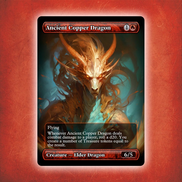 Mtg Ancient Copper Dragon Etsy