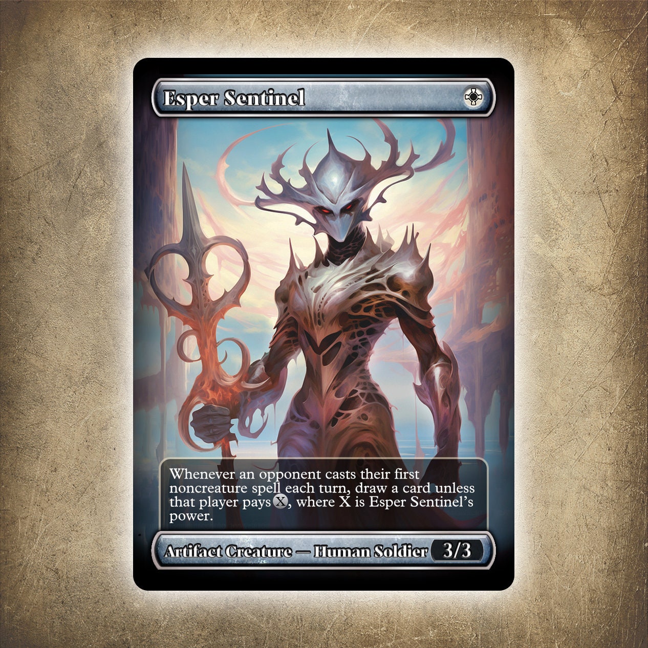 Esper Sentinel Full Art alternative Custom Art / No Foil Edh MTG Proxy Etsy