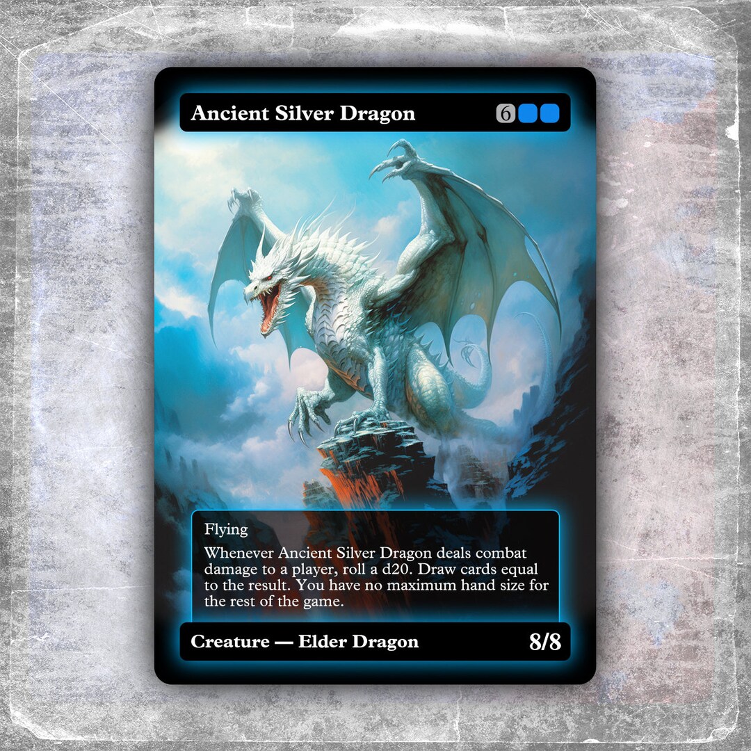 Ancient Silver Dragon 3 alternative Custom Art / No Foil hyperion Edh ...
