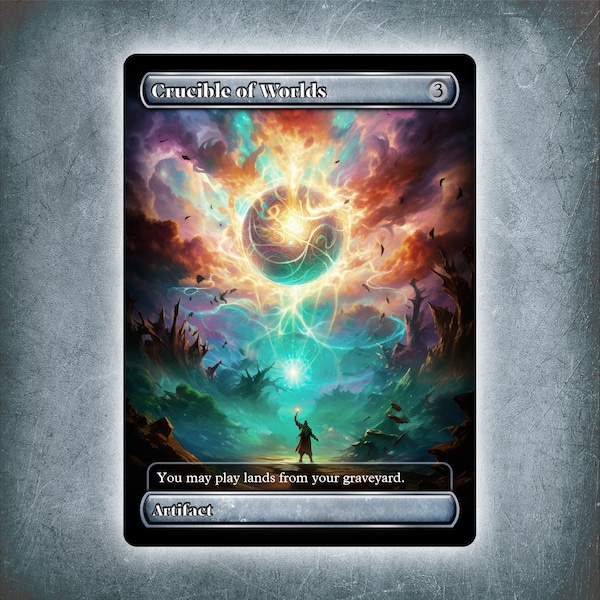 Crucible of Worlds - Full art 2 [Alternative custom art / No foil] Edh MTG Proxy