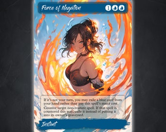 Force of Negation #2 [Alternative custom art / No foil] >JAPAN< Manga / Anime Edh MTG Proxy