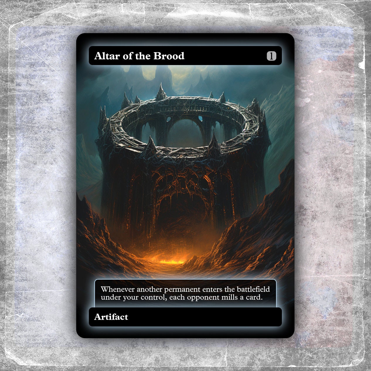 Altar of the Brood 1 alternative Custom Art / No Foil hyperion Edh MTG Proxy Etsy