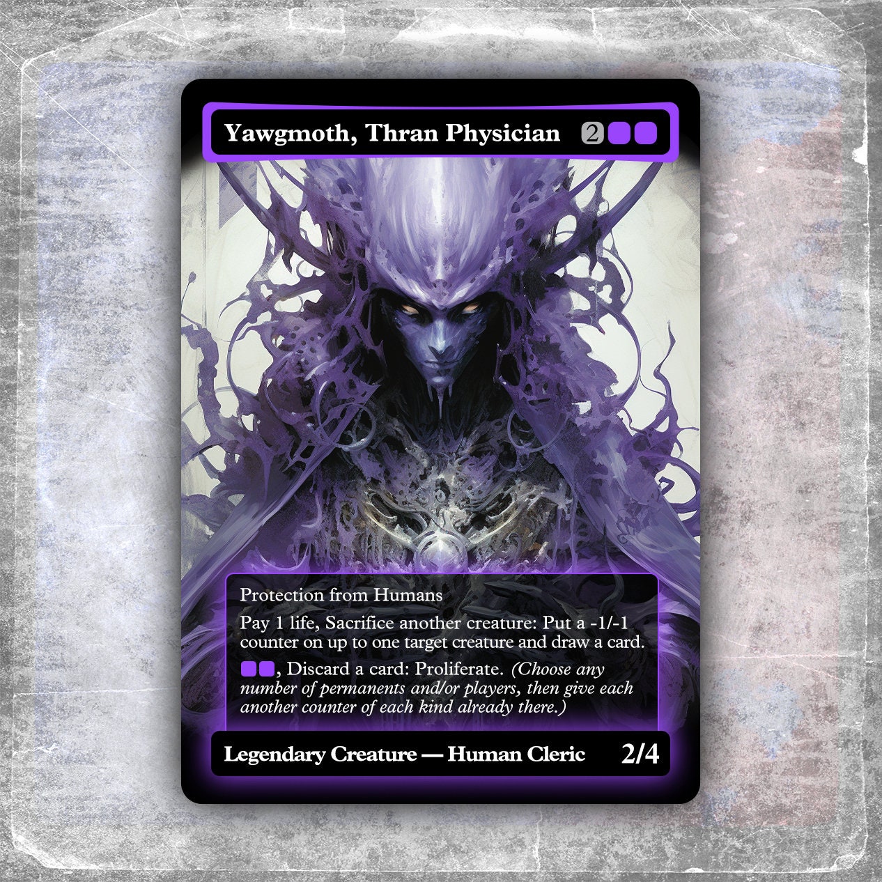 Yawgmoth, Thran Physician 3 alternative Custom Art / No Foil hyperion Edh MTG Proxy Etsy