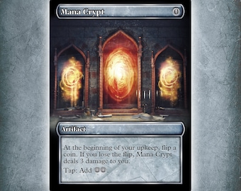 Mana Crypt #1 [Alternative custom art / No foil] Edh MTG Proxy