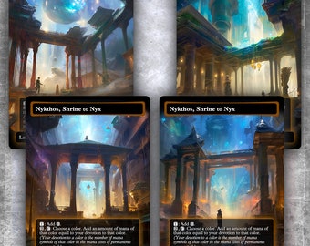 Nykthos, Shrine to Nyx - PLAYSET 4 [Alternative custom art / No foil] >HYPERION< Edh MTG Proxy