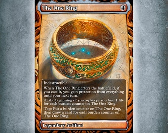 The One Ring - Full art | Masterpiece K #2 [Alternative custom art / No foil] Edh MTG Proxy