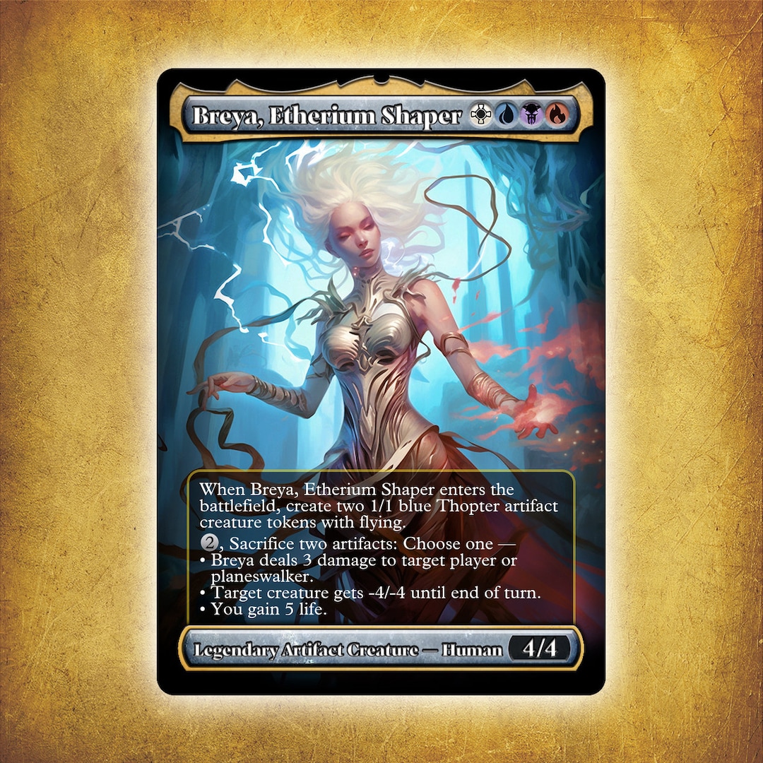 Breya, Etherium Shaper Full Art alternative Custom Art / No Foil Edh MTG Proxy Etsy