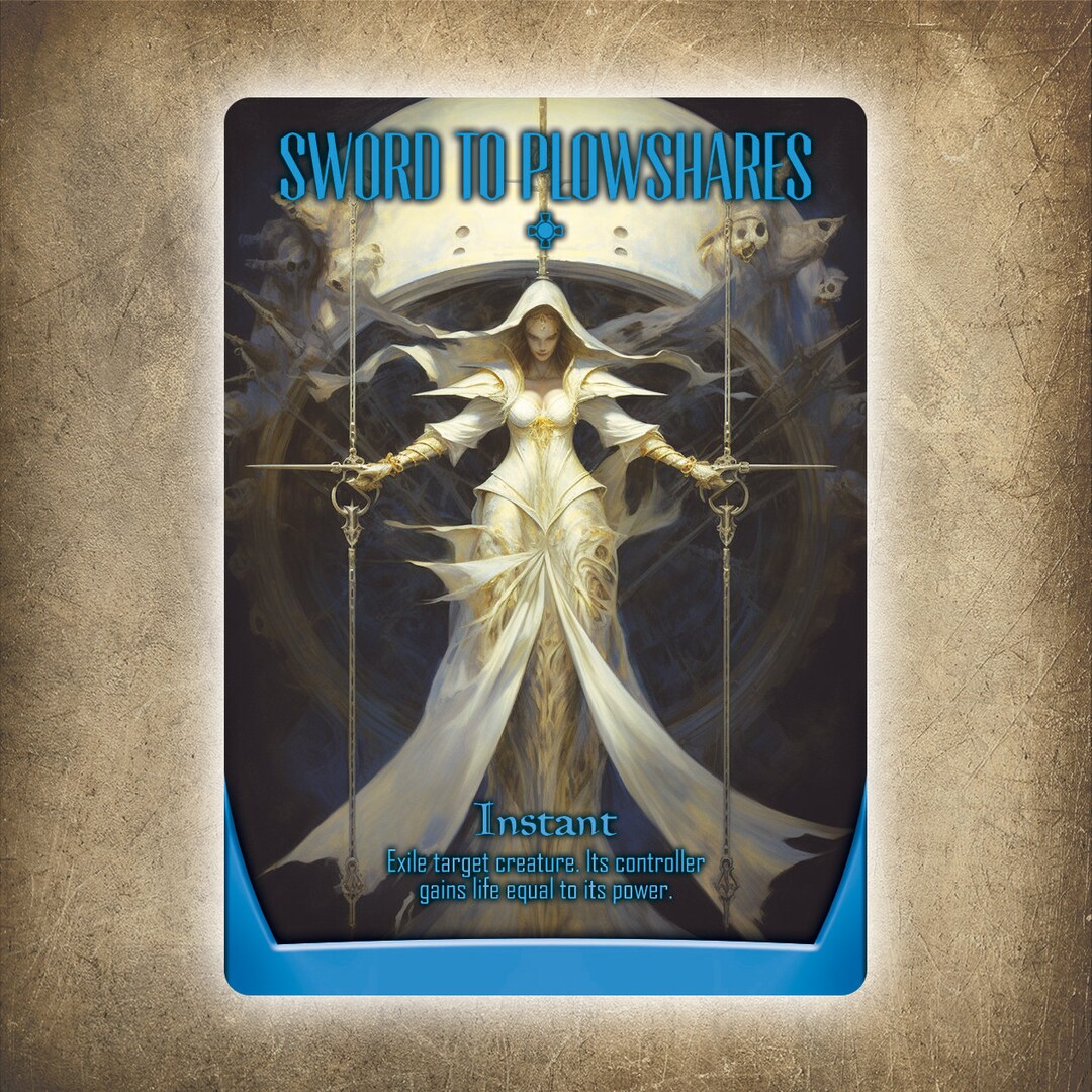 Sword to Plowshares alternative Custom Art / No Foil Etsy