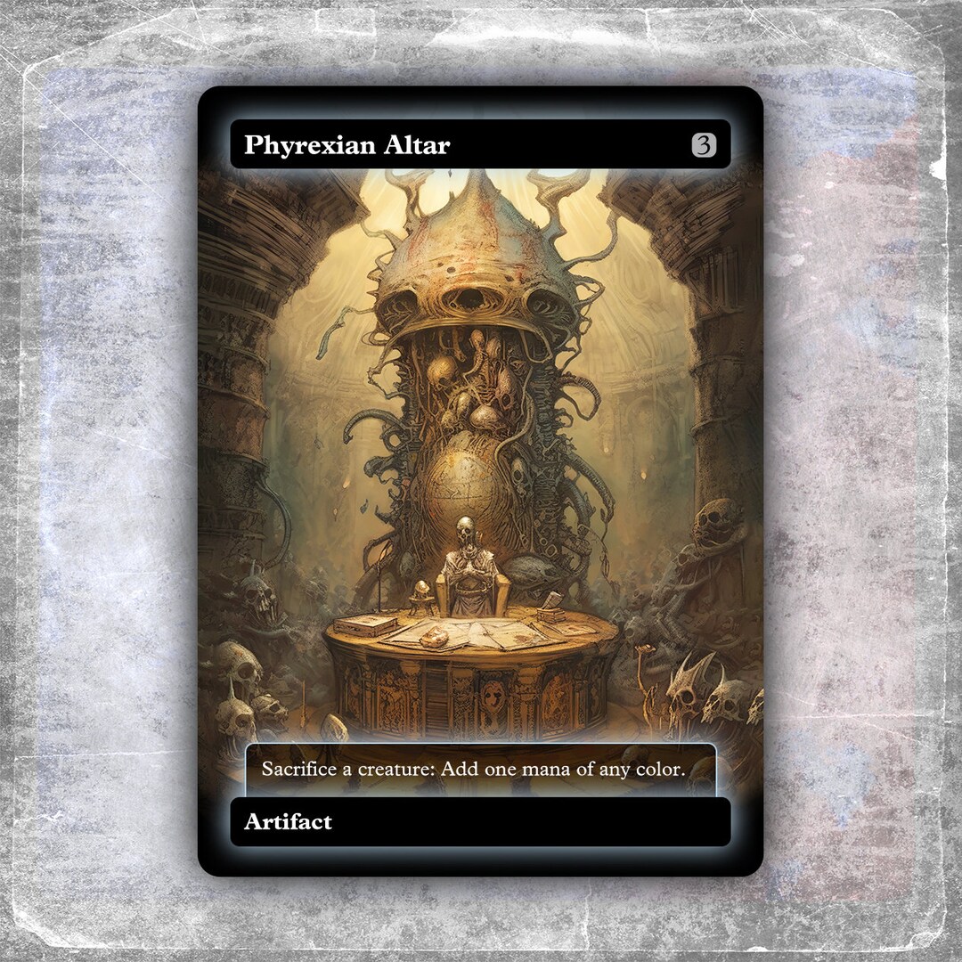 Phyrexian Altar 1 alternative Custom Art / No Foil hyperion Edh MTG ...