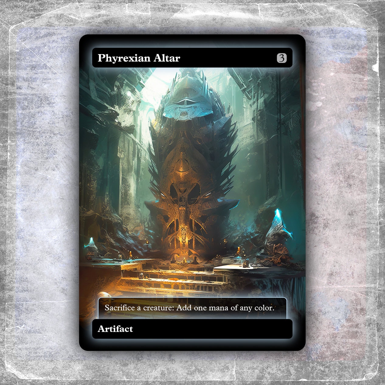 Phyrexian Altar PLAYSET 4 alternative Custom Art / No Foil - Etsy