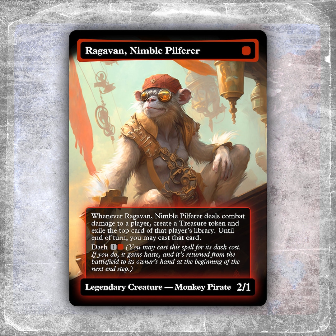 Mtg Ragvan Ragavan, Nimble Pilferer 3 alternative Custom Art / No Foil hyperion ...