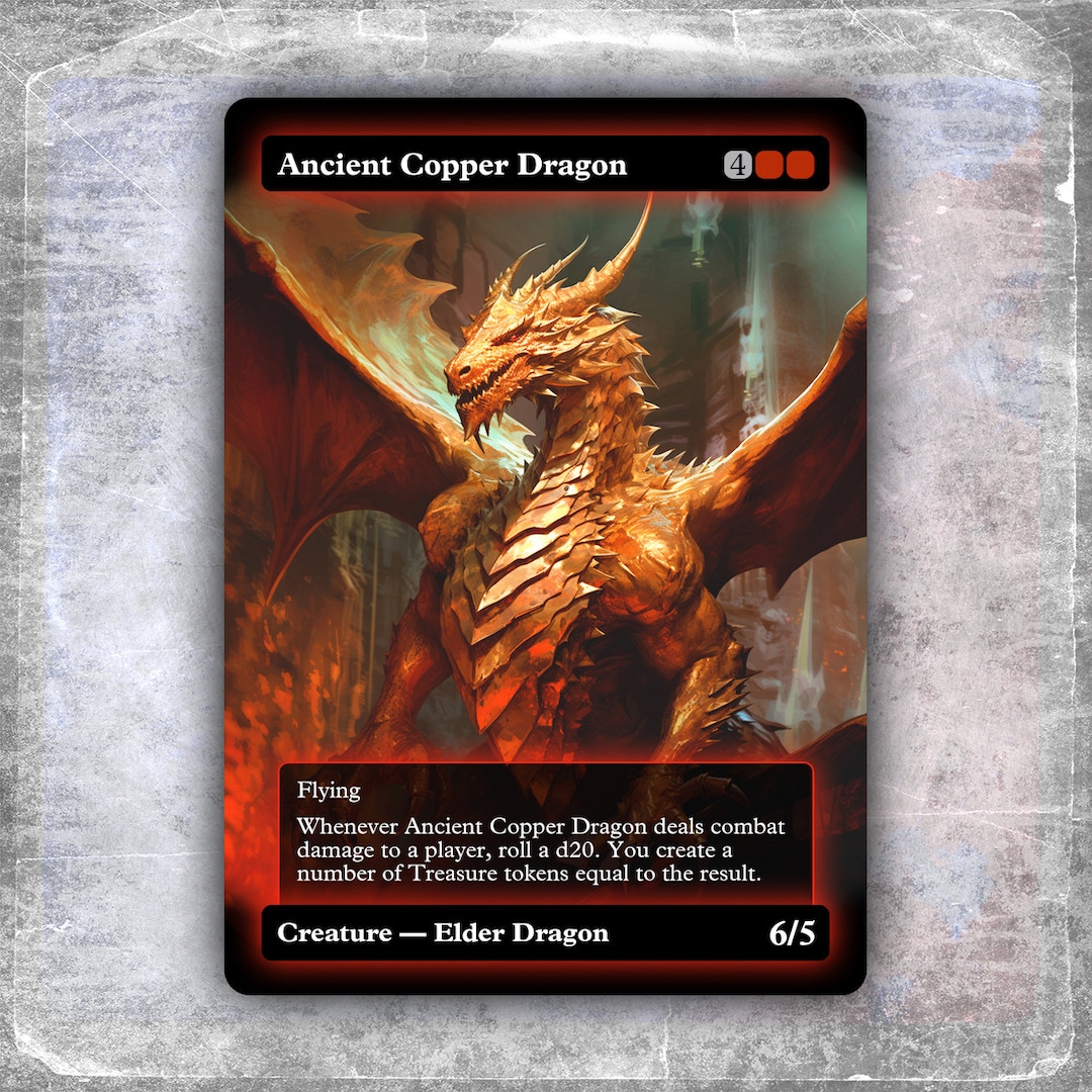 Ancient Copper Dragon 2 alternative Custom Art / No Foil hyperion Edh