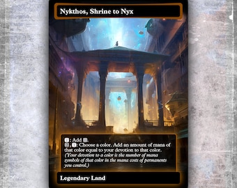 Nykthos, Shrine to Nyx #4 [Alternative custom art / No foil] >HYPERION< Edh MTG Proxy