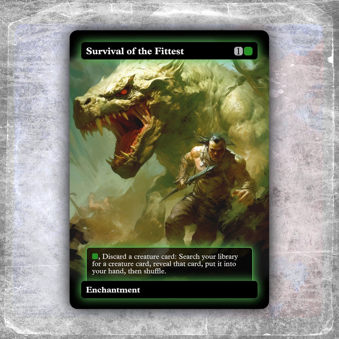 Survival of the Fittest 3 alternative Custom Art / No Foil hyperion Edh MTG Proxy Etsy
