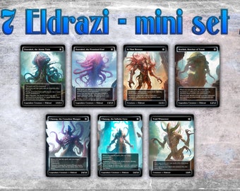 x7 Eldrazi mini SET #2A [Alternative custom art / No foil] Edh MTG Proxy