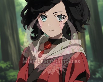 Adopt a Charakter | Fantasie-Thema | Anime-Stil Kemonomimi Cat Girl Charakter Adoptable | Limitierte Auflage | Einmaliger Verkauf | D&D