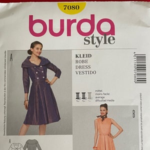 Burda 7080 - Misses&#39; Dress (6-8-10-12-14-16-18)/UNCUT, factory folded