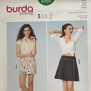 Burda Young 6928 - Misses&#39; Skirt (6-8-10-12-14-16-18-20)/UNCUT, factory folded